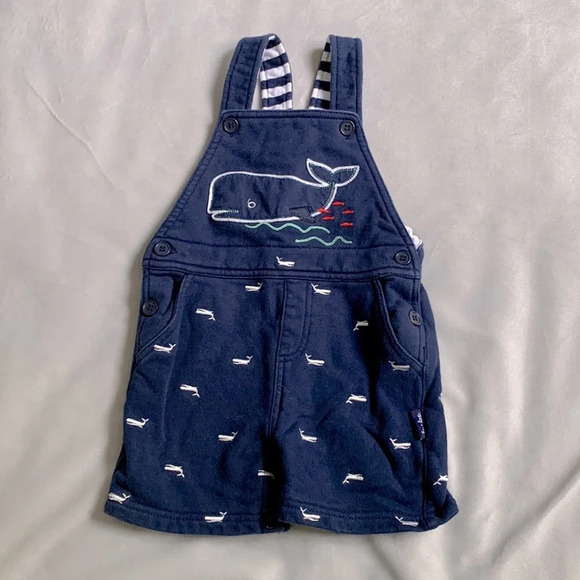 Le Top Other - Le Top whale embroidered romper overalls cotton navy blue size 24 months